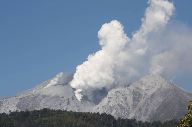 御嶽山　噴火　写真